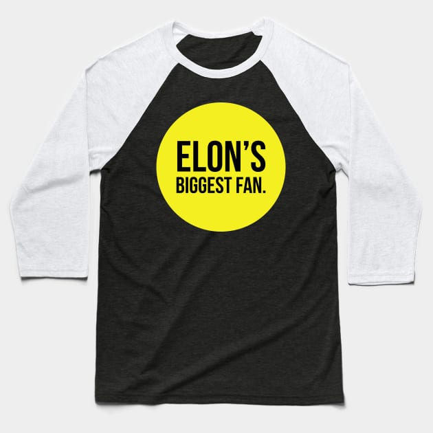 Elon's biggest fan Baseball T-Shirt by Imaginate